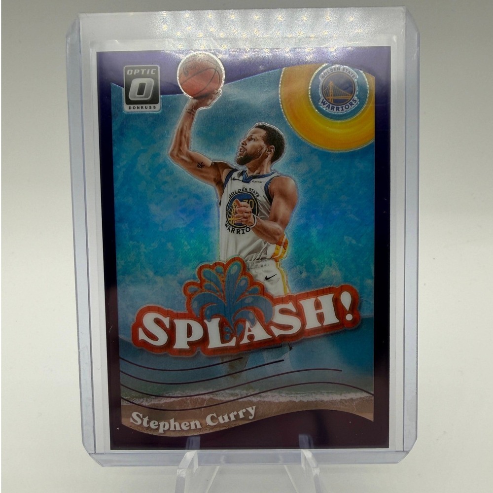 Stephen Curry 2023-24 Panini Donruss Optic Splash! Prizm Insert No. 8 Warriors